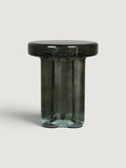 Vetrova Green Yuvarlak Cam Yan Sehpa-S
