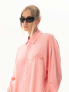 Morcote Oversize Toz Pembe Gömlek