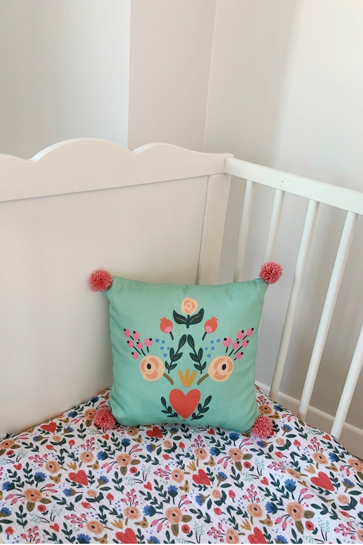 Asu Baby&Kids-Floral Organik Pamuk Kırlent- Dolgulu-Kırlent-3-Milagron.com