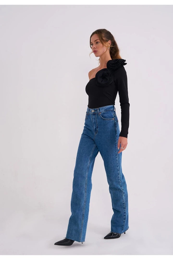 Elba Gül Detaylı Bodysuit