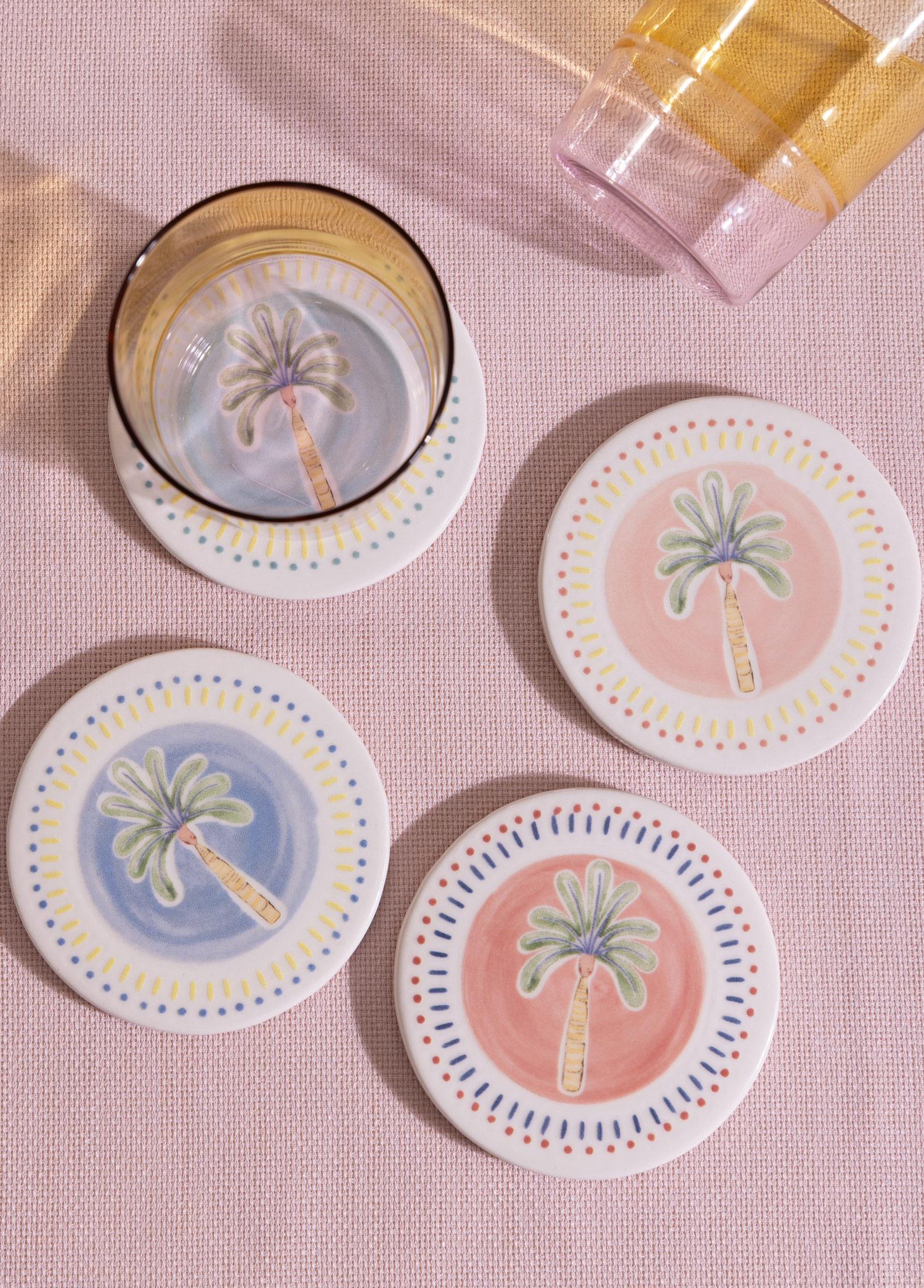 Italian Summer Bardak Altlığı 4Lü Set10 Cm