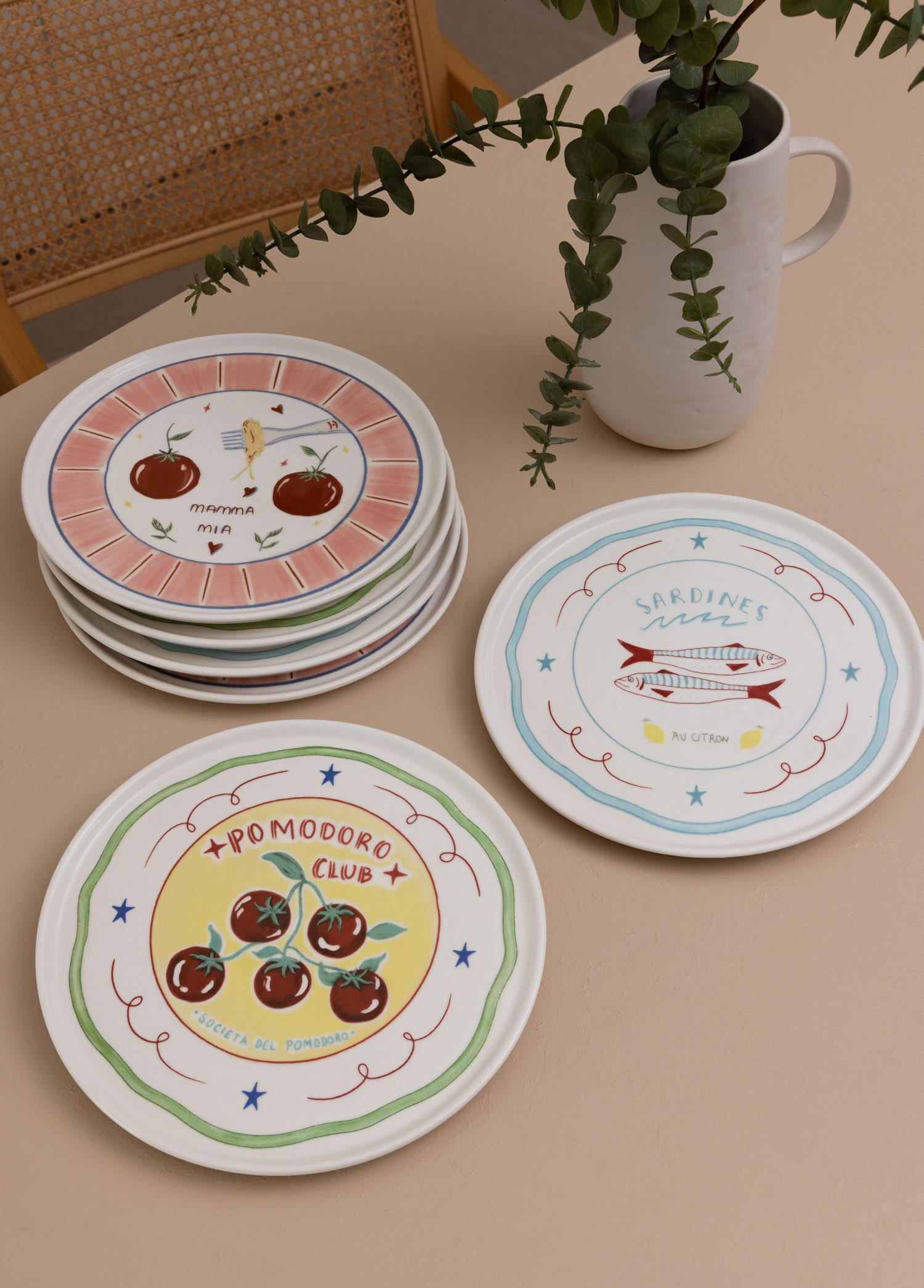 Italian Summer Servis Tabağı 6Lı Set 26 Cm