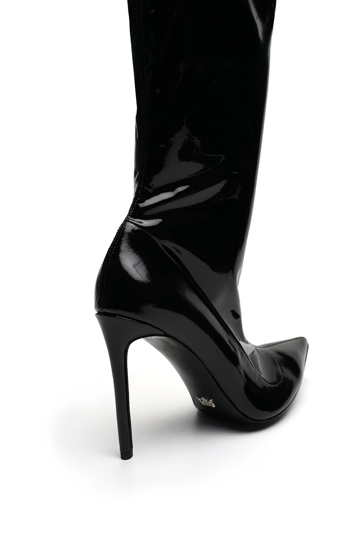 Catwalk Rugan 10 Cm Topuklu Çizme