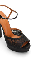 Lavinia Saten 14 Cm Platform Topuklu Ayakkabı