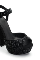 Nifty Taşlı Süet 14 Cm Platform Topuklu Ayakkabı