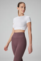 Captiva Yumuşak Dokulu & Esnek Crop Top Beyaz