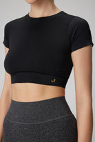 Captiva Yumuşak Dokulu & Esnek Crop Top Siyah