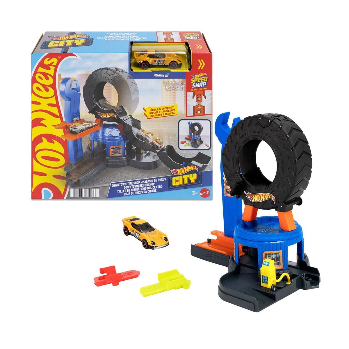 Jhl75 Hot Wheels City Şehir Merkezi Lastik Garajı Oyun Seti