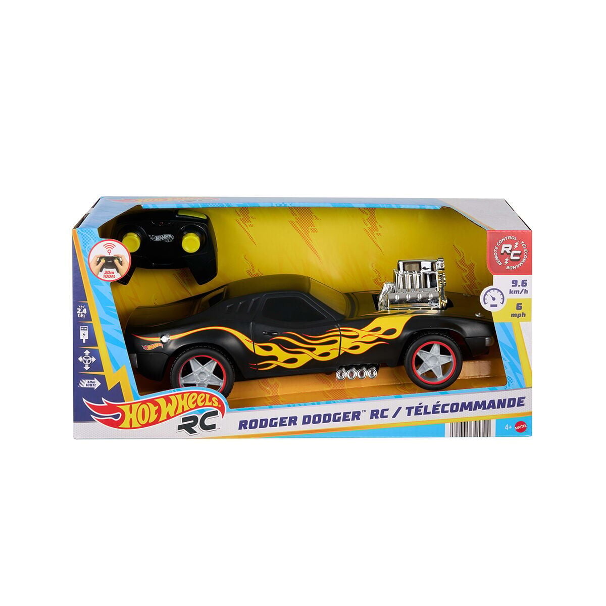 Jnb89 Hot Wheels Uzaktan Kumandalı 1:16 Siyah Rodger Dodger