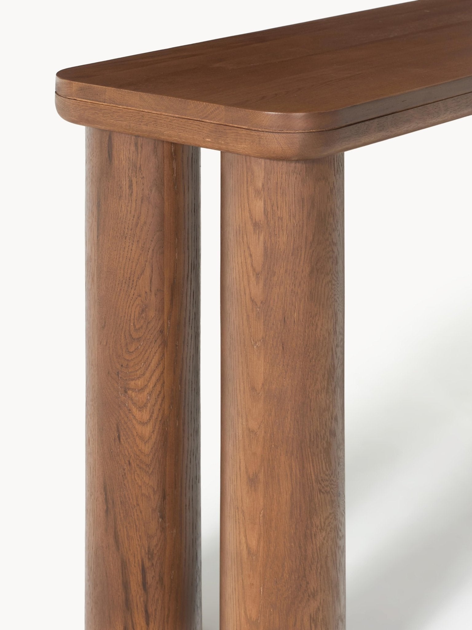Kalia Masif Meşe Konsol Masası 110 Cm Modern Brutalist Tasarım