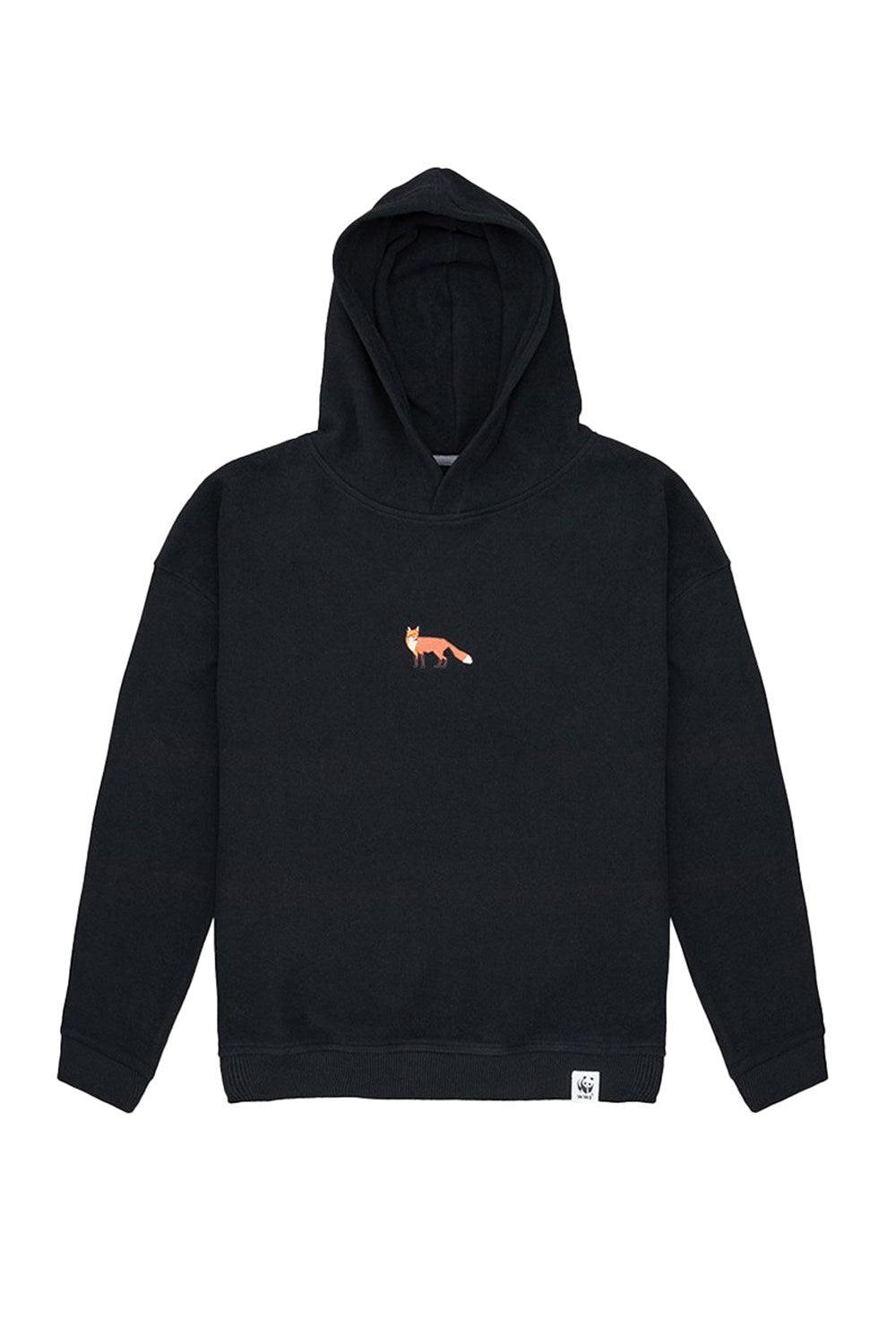 WWF Market | Kızıl Tilki Hoodie - Siyah | Milagron