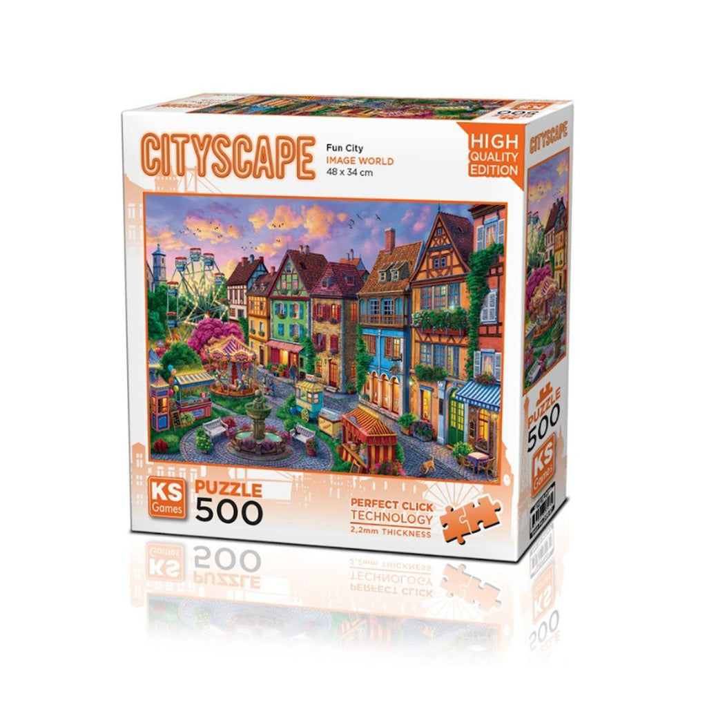 KS Puzzle 20047 Fun City 500 Parça Puzzle Ks Puzzle | Milagron 