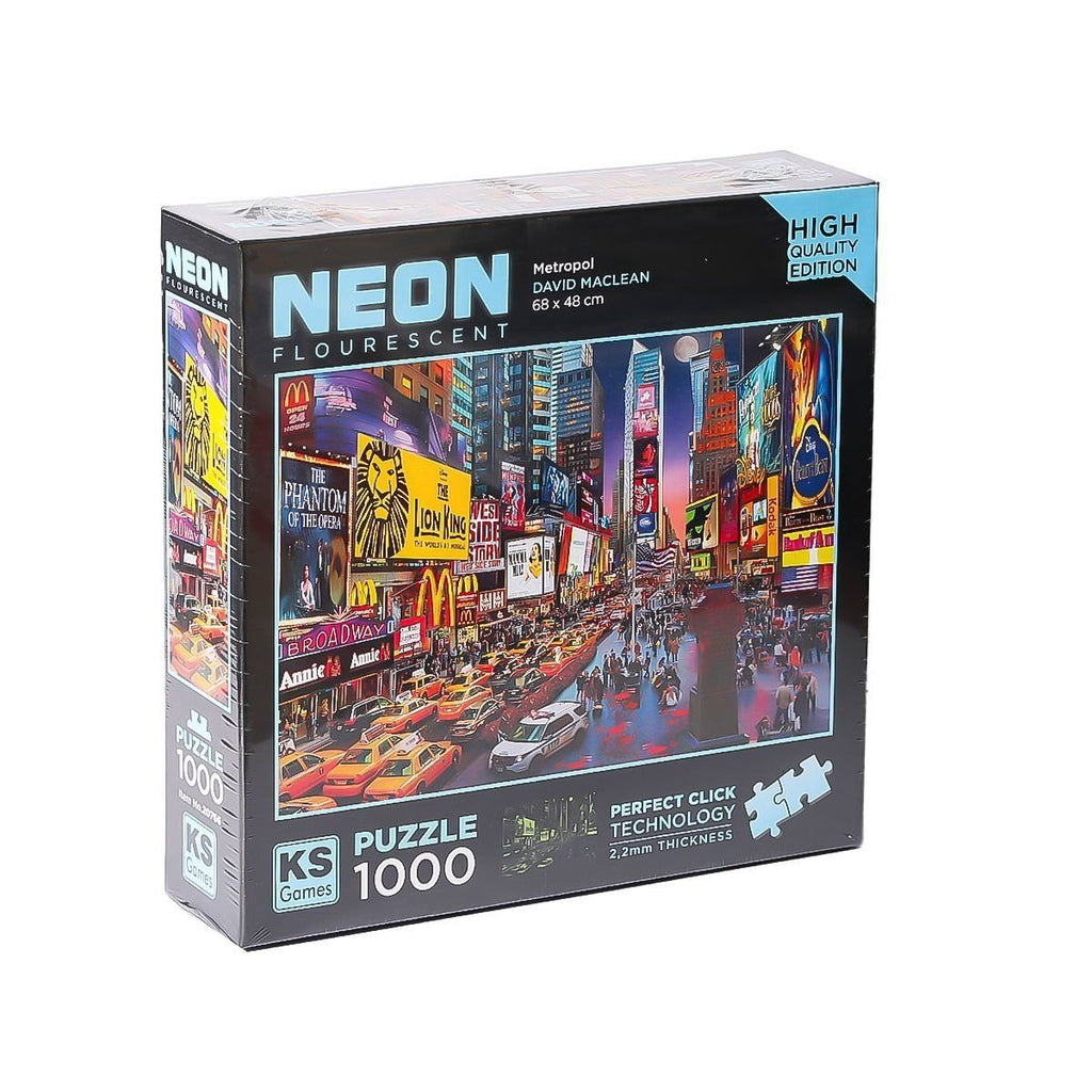 KS Puzzle Neon Metropol 1000 Parça Puzzle Puzzle | Milagron 