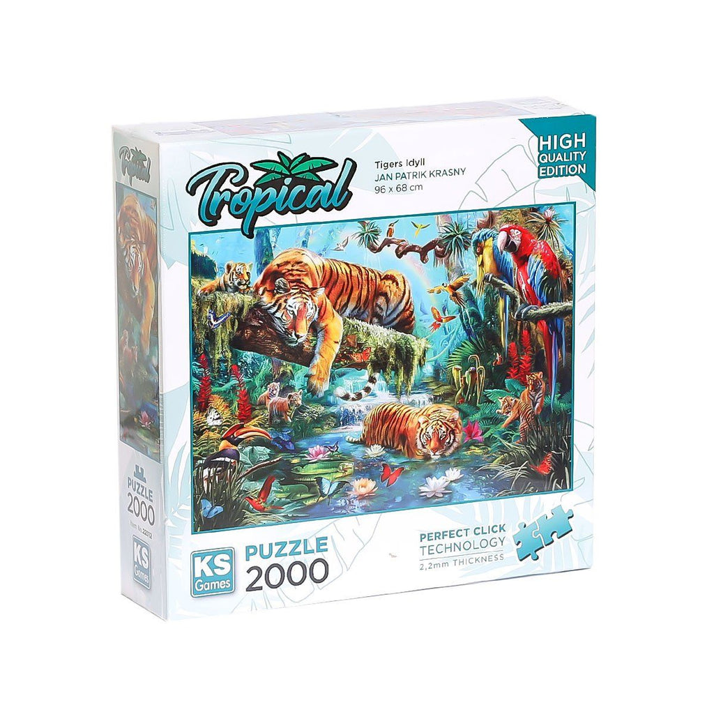 KS Puzzle 22512 Tiger Idyll 2000 Parça Puzzle Ks Puzzle Puzzle | Milagron 