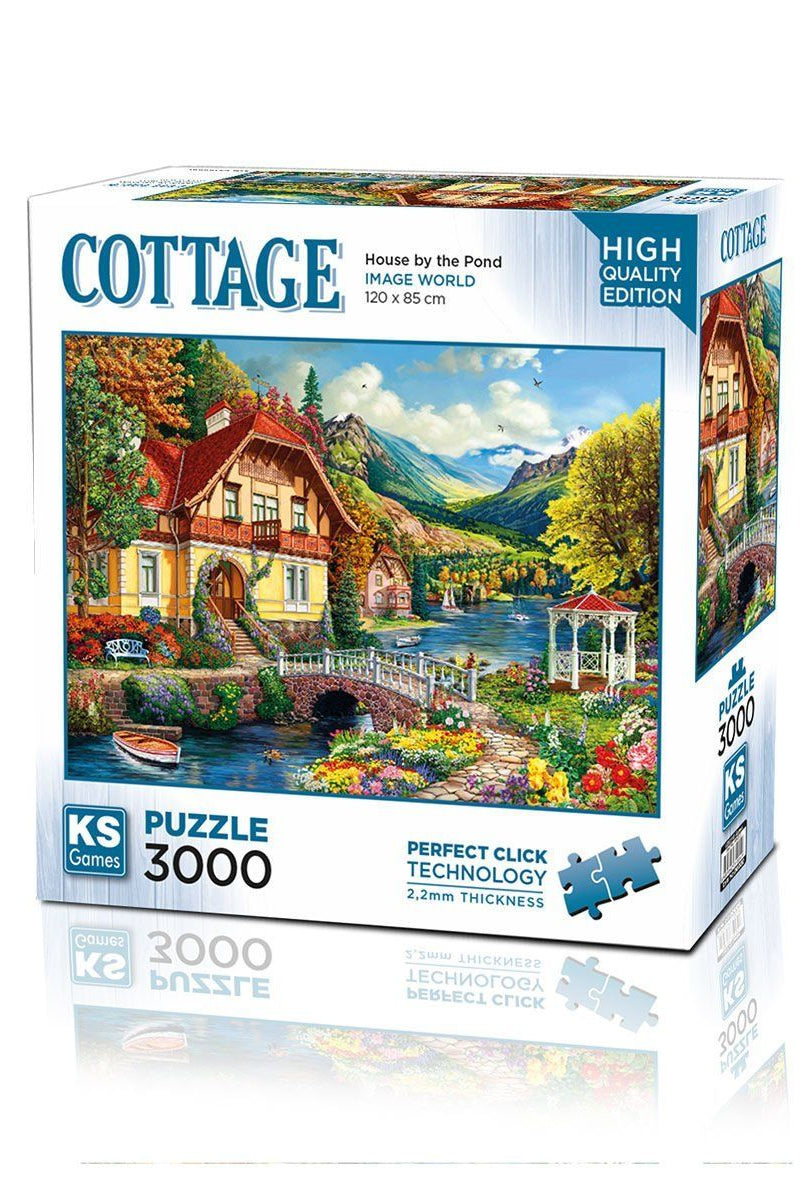 KS Puzzle 23015 House By The Pond 3000 Parça Puzzle Ks Puzzle Puzzle | Milagron 