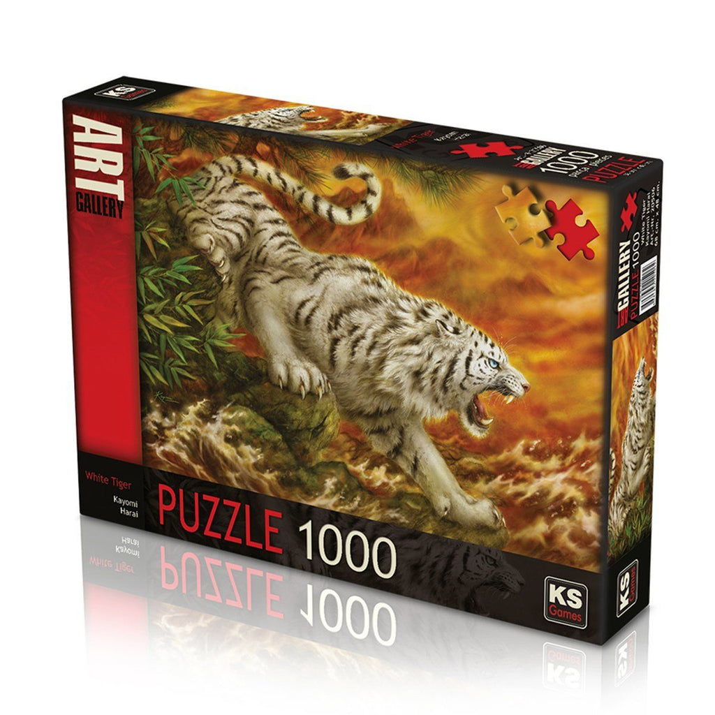 KS Puzzle 20506 Beyaz Kaplan 1000 Parça Puzzle Ks Puzzle Puzzle | Milagron 