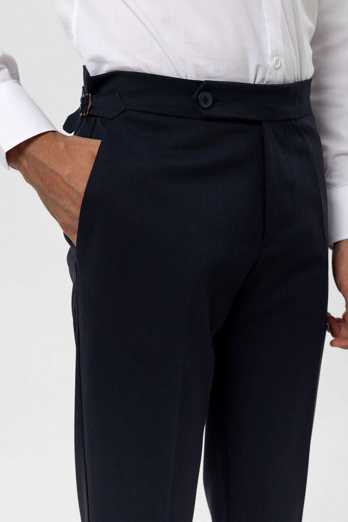 Antioch Lacivert Yüksek Bel Regular Fit Erkek Pantolon