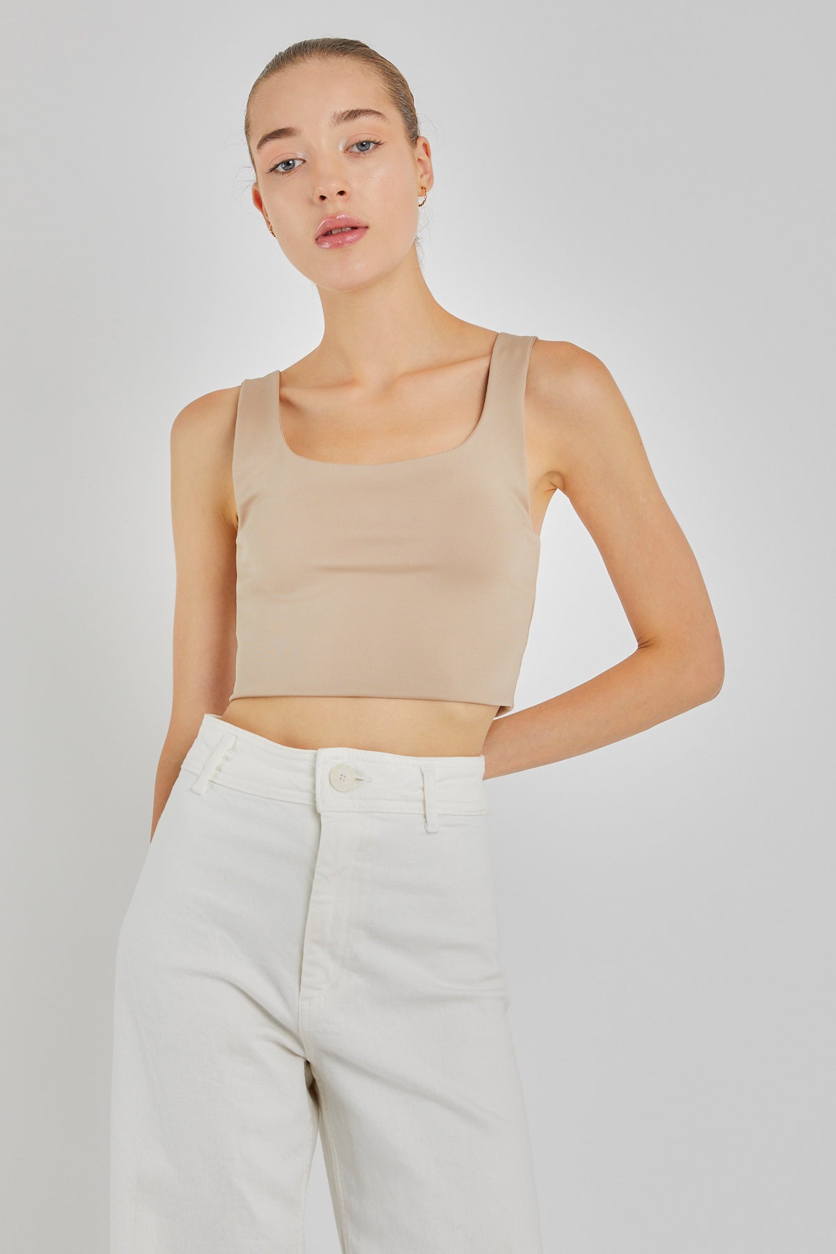 Cora Crop Top | Bej