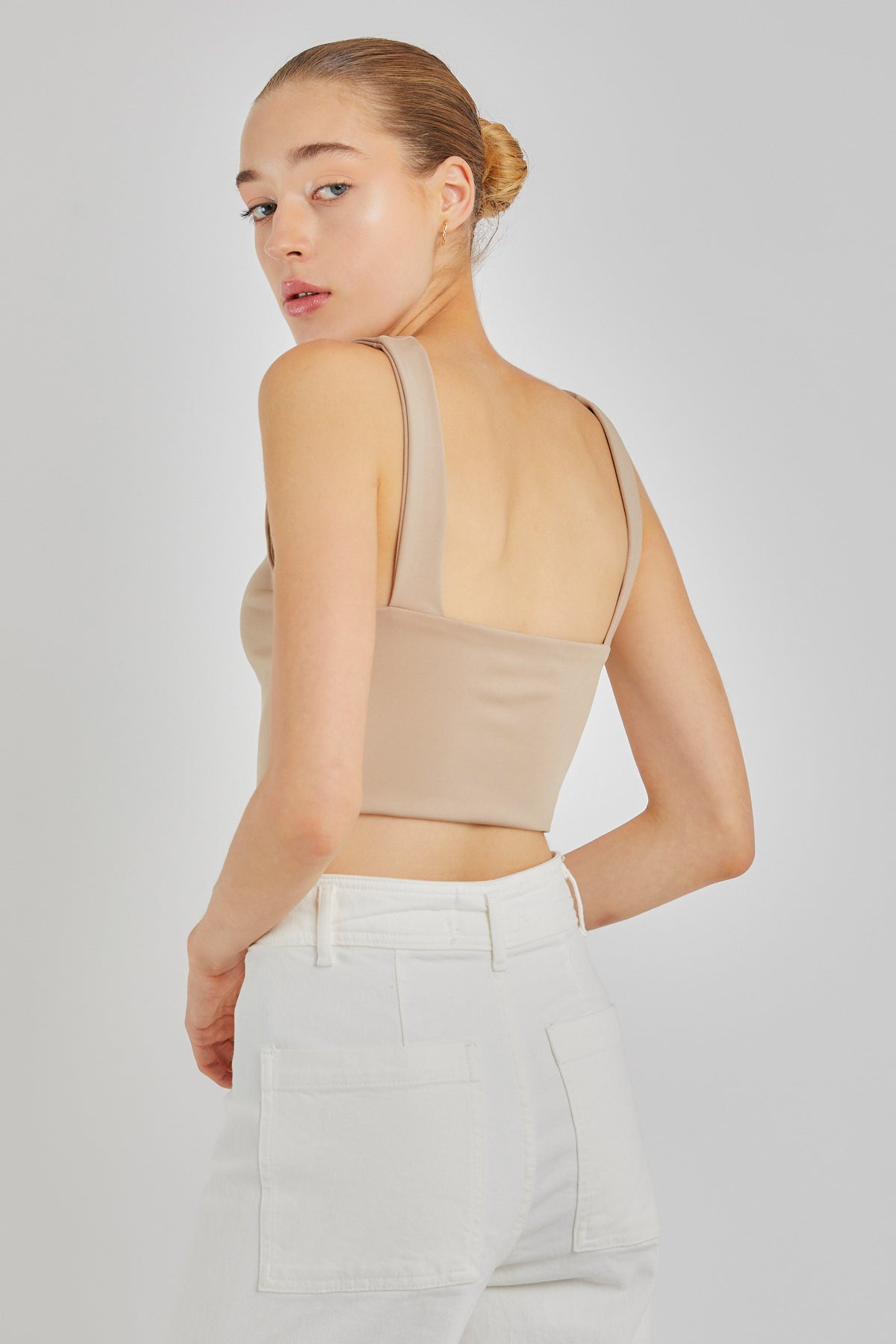 Cora Crop Top | Bej