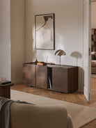Larsen 160 Cm Meşe Kaplama Ahşap Dressoir
