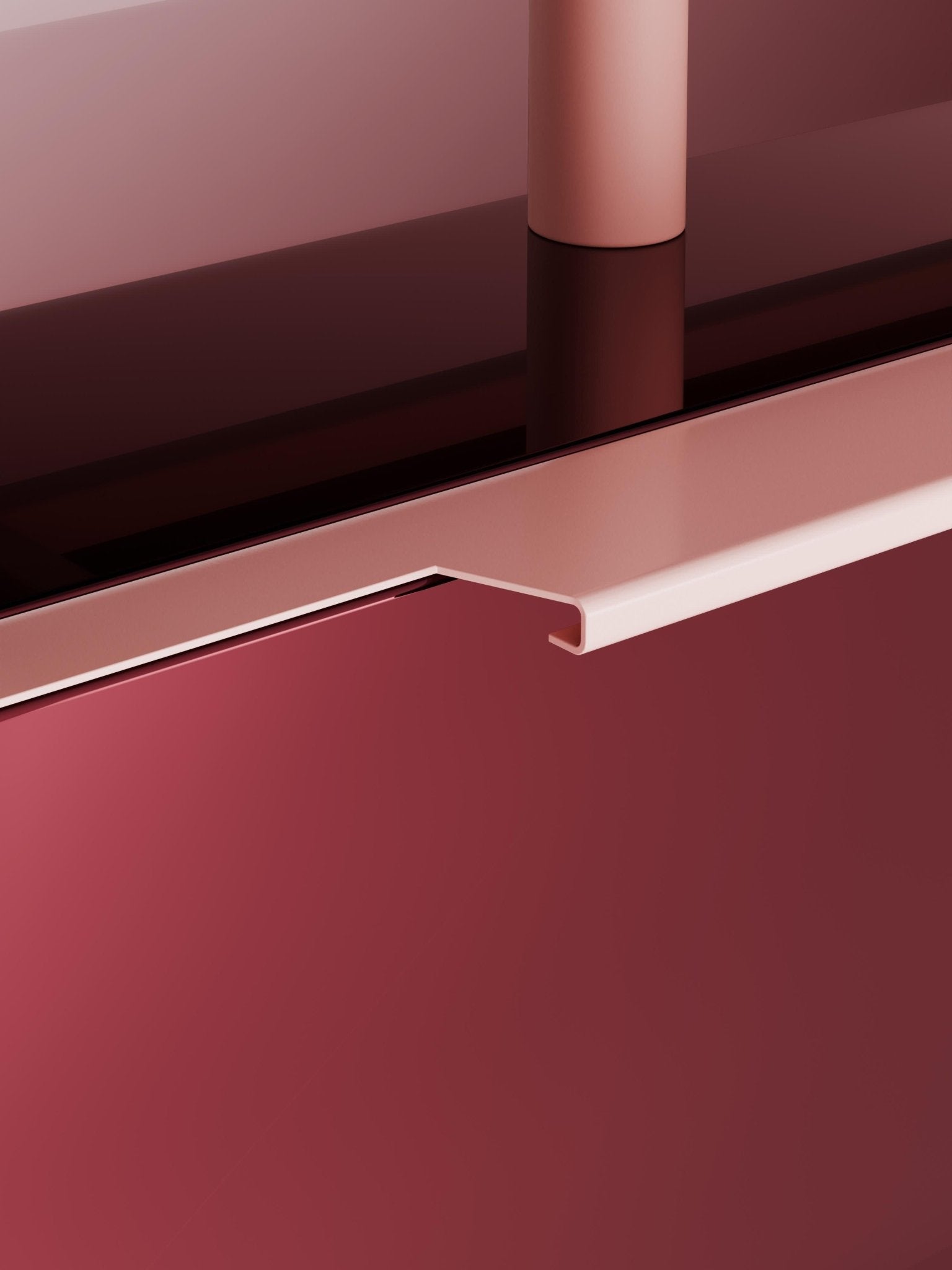 Lennie Yüksek Parlaklıklı Modern Dressoir Bordeaux 180Cm