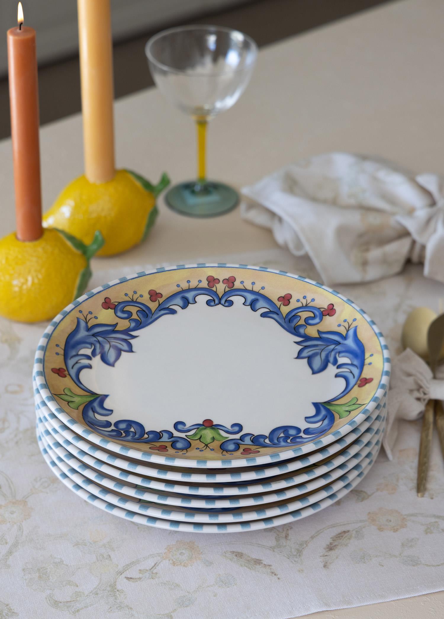 Limoncello Servis Tabağı 6Lı Set 26 Cm