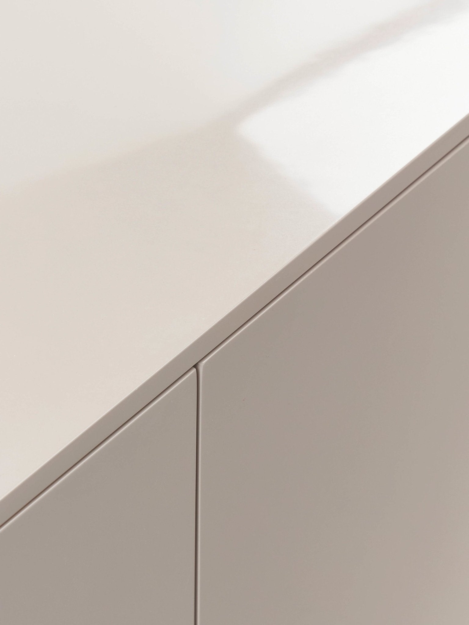 Liv Modern Minimalist Dressoir, Parlak Bej 90 Cm