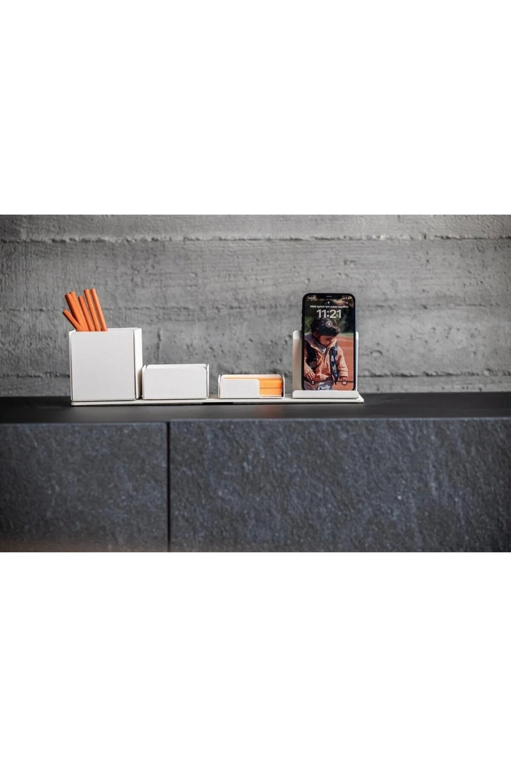 Simple Aa Masa Düzenleme Organizer Seti | Kalemlik Aksesuar Not Kutusu Telefon Tutucu - 1