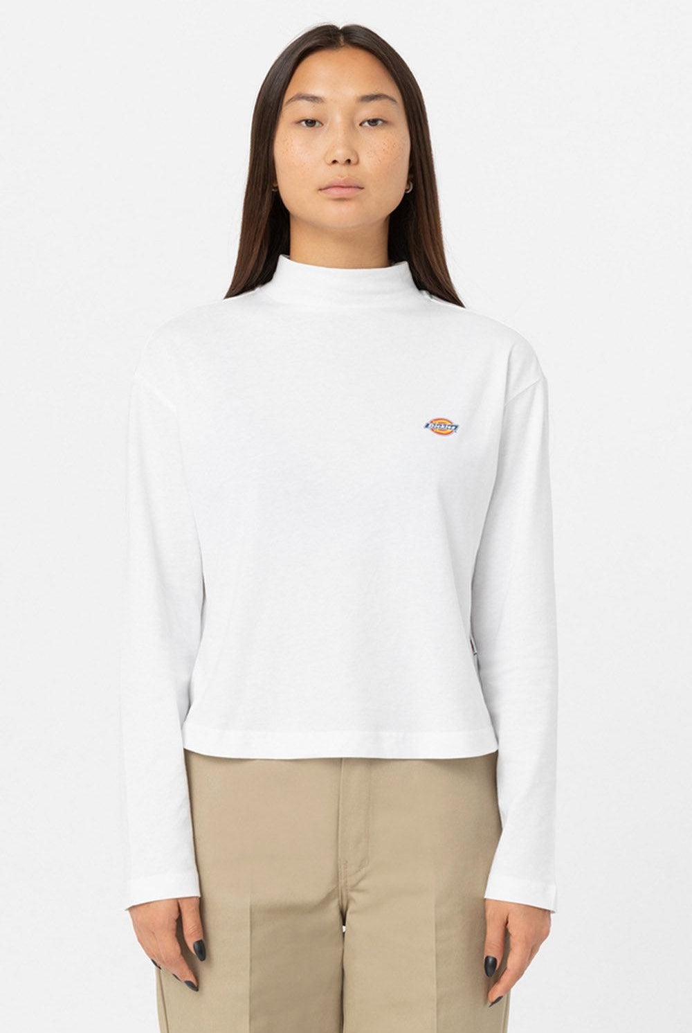 Dickies | Mapleton High Neck LS White | Milagron