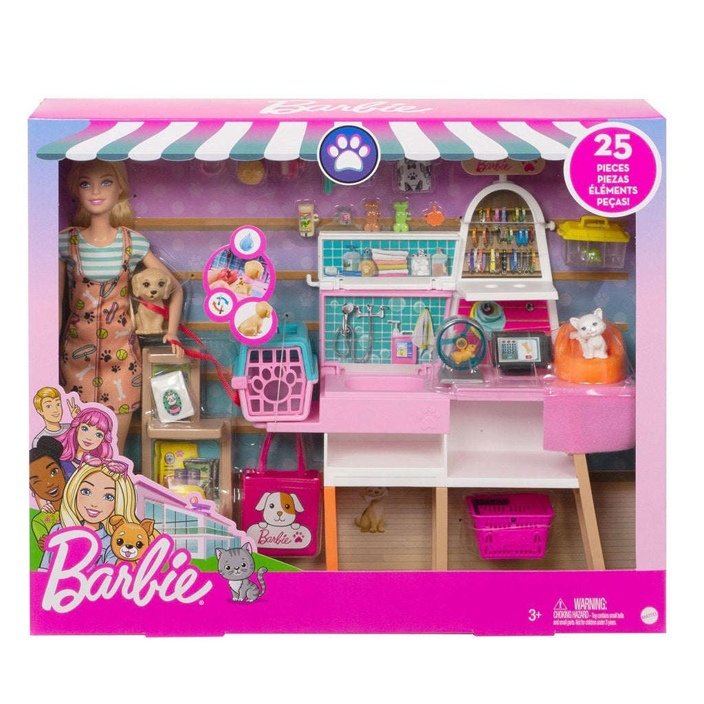 Barbie Barbie Ve Evcil Hayvan Dükkanı Oyun Seti Oyuncak Bebek ve Oyun Setleri | Milagron 