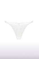 Mercy White Pure Silk And Lace Bridal Thong