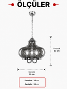 Lumiana-Merion Sarkıt Yuvarlak Krom-Avize-4-Milagron.com