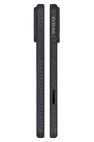 Military-Grade Iphone 17 Pro Max Magsafe Uyumlu Aramid Fiber Kılıf Black Gray
