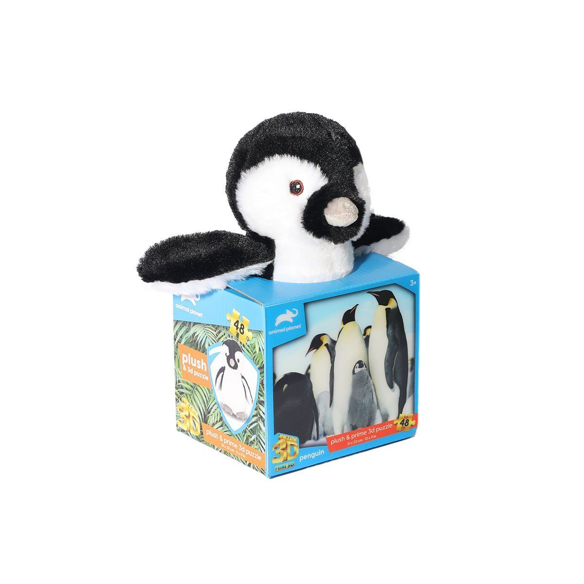 Prime 3D Prm 15809 Prime 3 D Penguen Peluş Ve Selfie 48 Parça Puzzle Necotoys 3D Puzzle | Milagron 