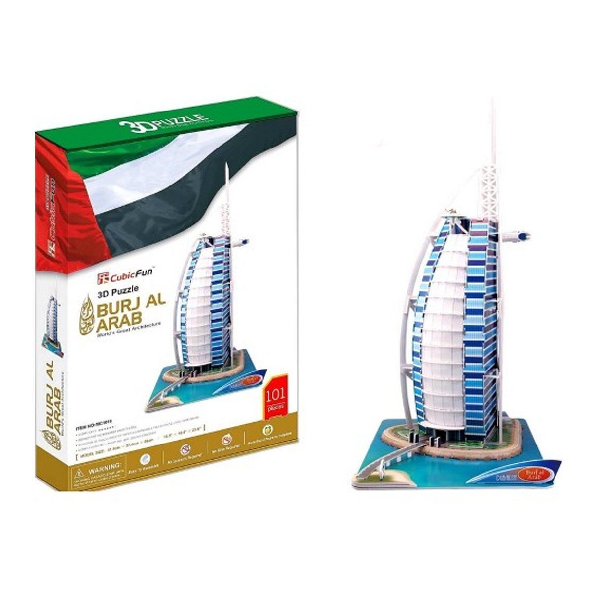 Cubic Fun Mc101 H Cubic Fun Burj El Arap Dubai 101 Parça 3 Boyutlu Puzzle Puzzle | Milagron 