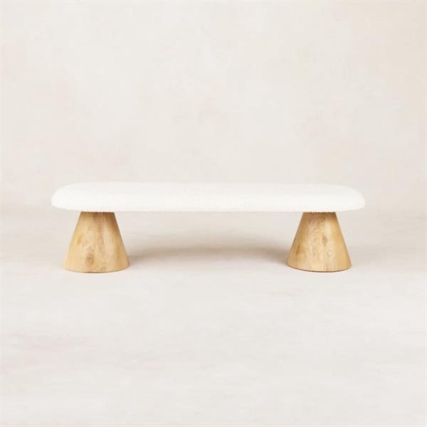 Napolyon Doğal Ahşap Konik Bench