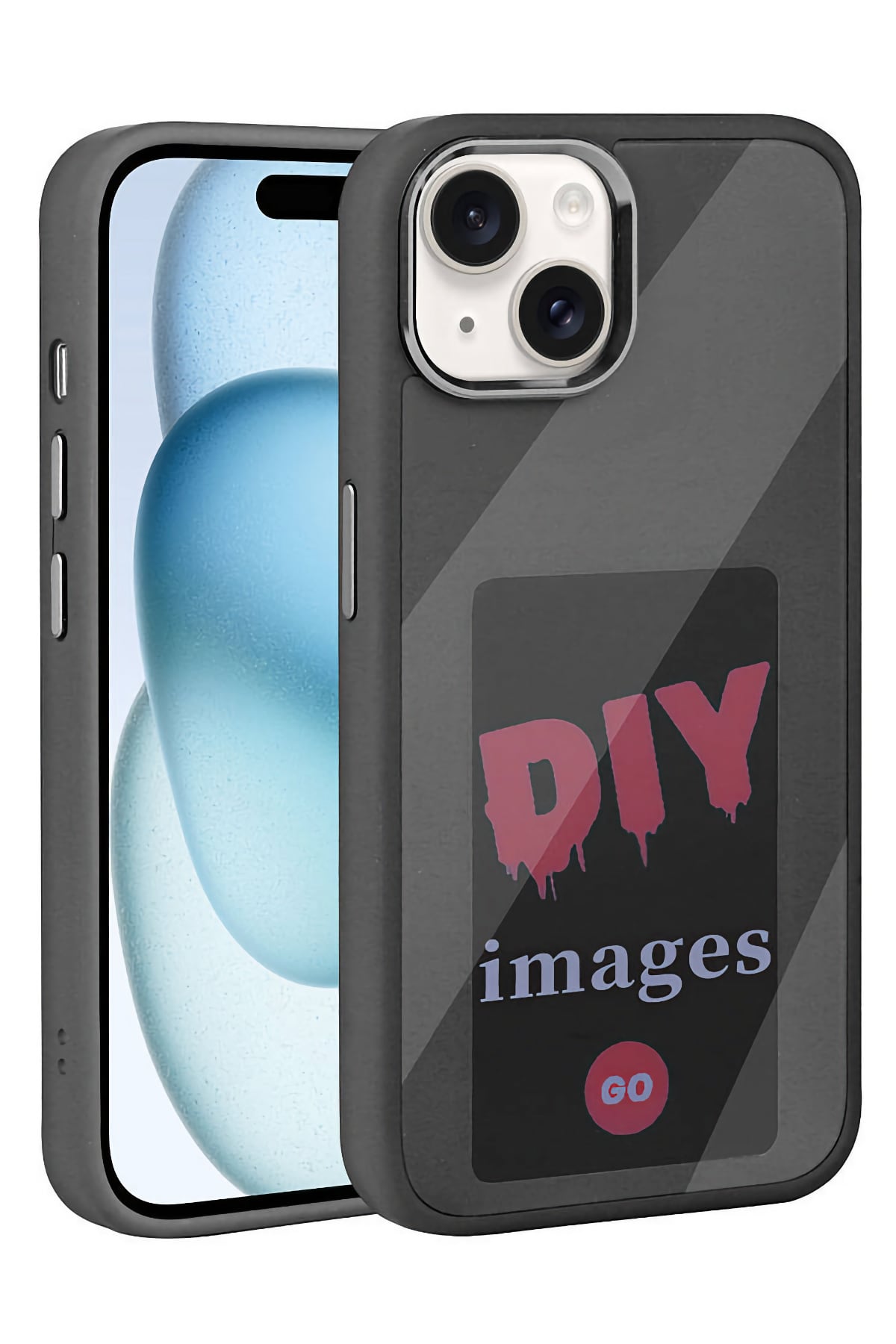 Apple Iphone 14 Uyumlu Nfc Resim Yansıtmalı Kılıf Siyah