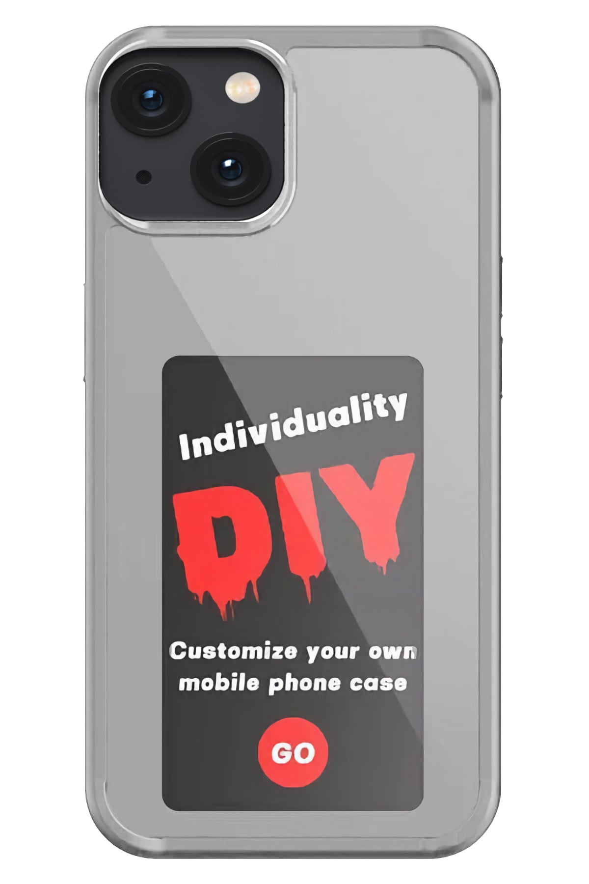 Apple Iphone 15 Uyumlu Nfc Resim Yansıtmalı Kılıf Gri