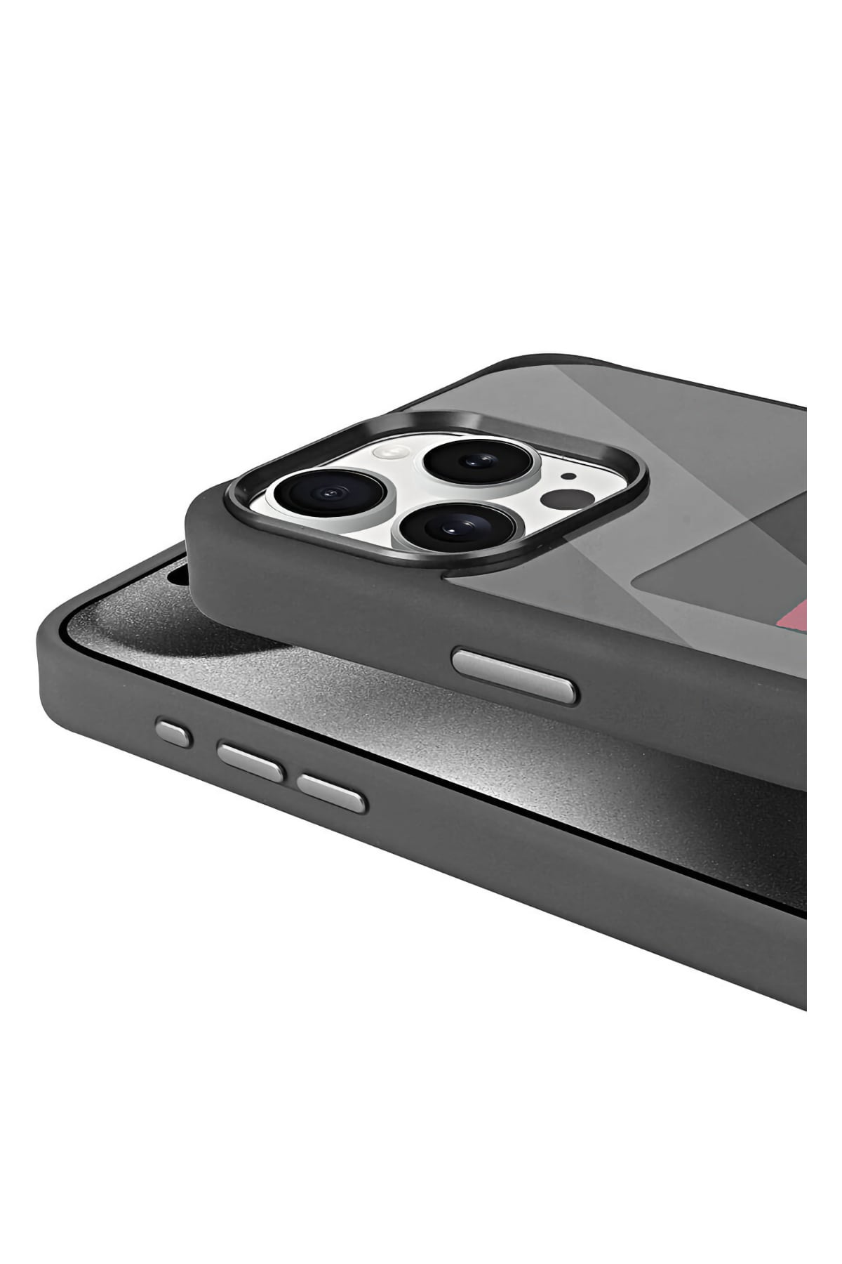 Apple Iphone 15 Pro Uyumlu Nfc Resim Yansıtmalı Kılıf Siyah