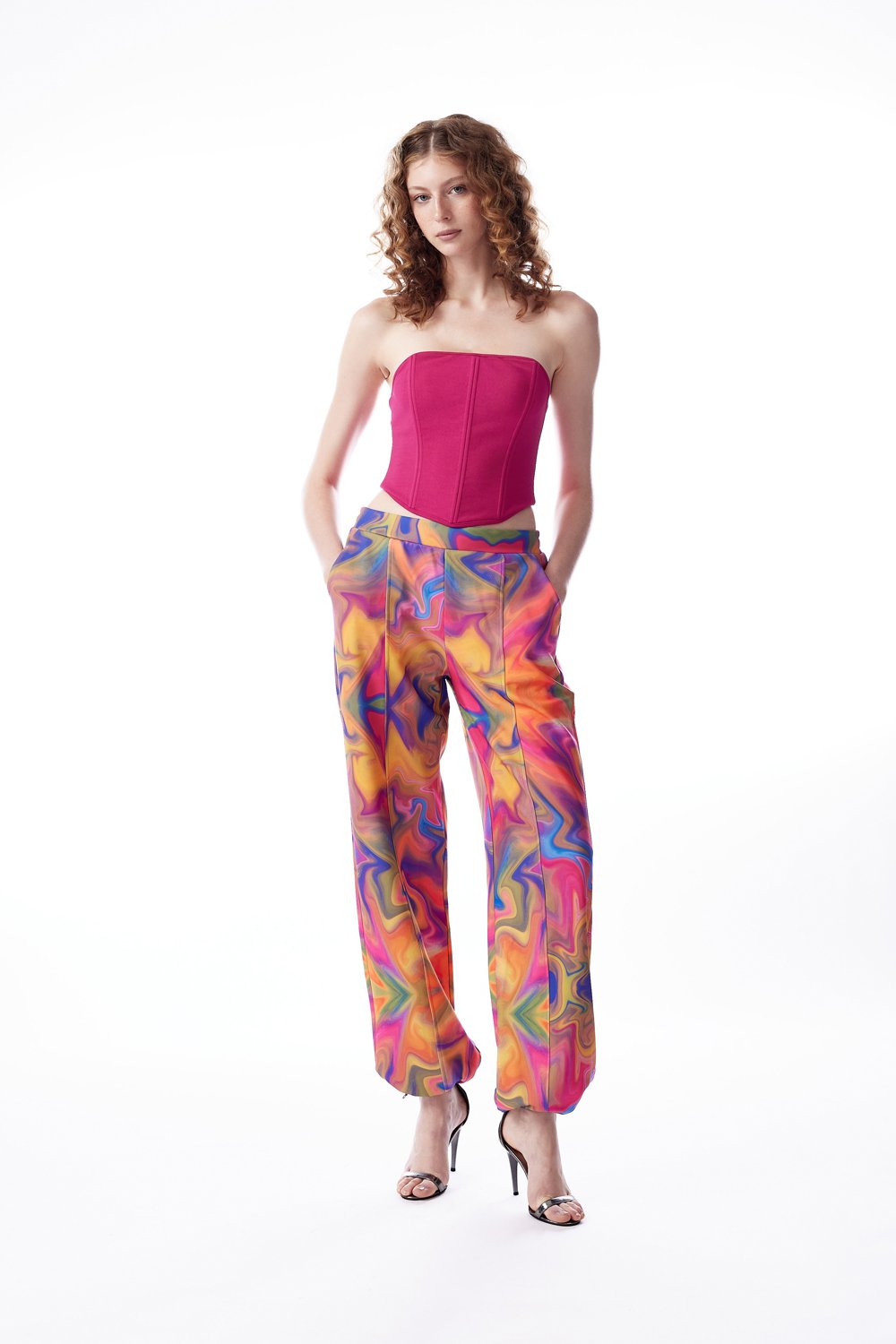 no'design-Baskılı Nervür Dikişli Kargo Pantolon-Pantolon-1-Milagron.com