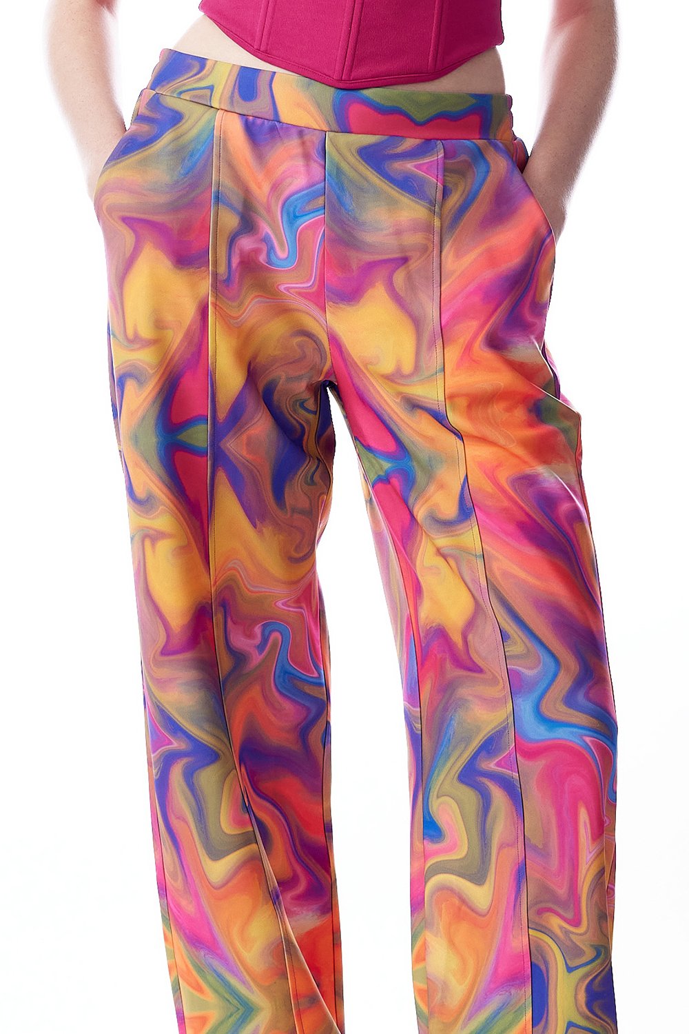 no'design-Baskılı Nervür Dikişli Kargo Pantolon-Pantolon-5-Milagron.com