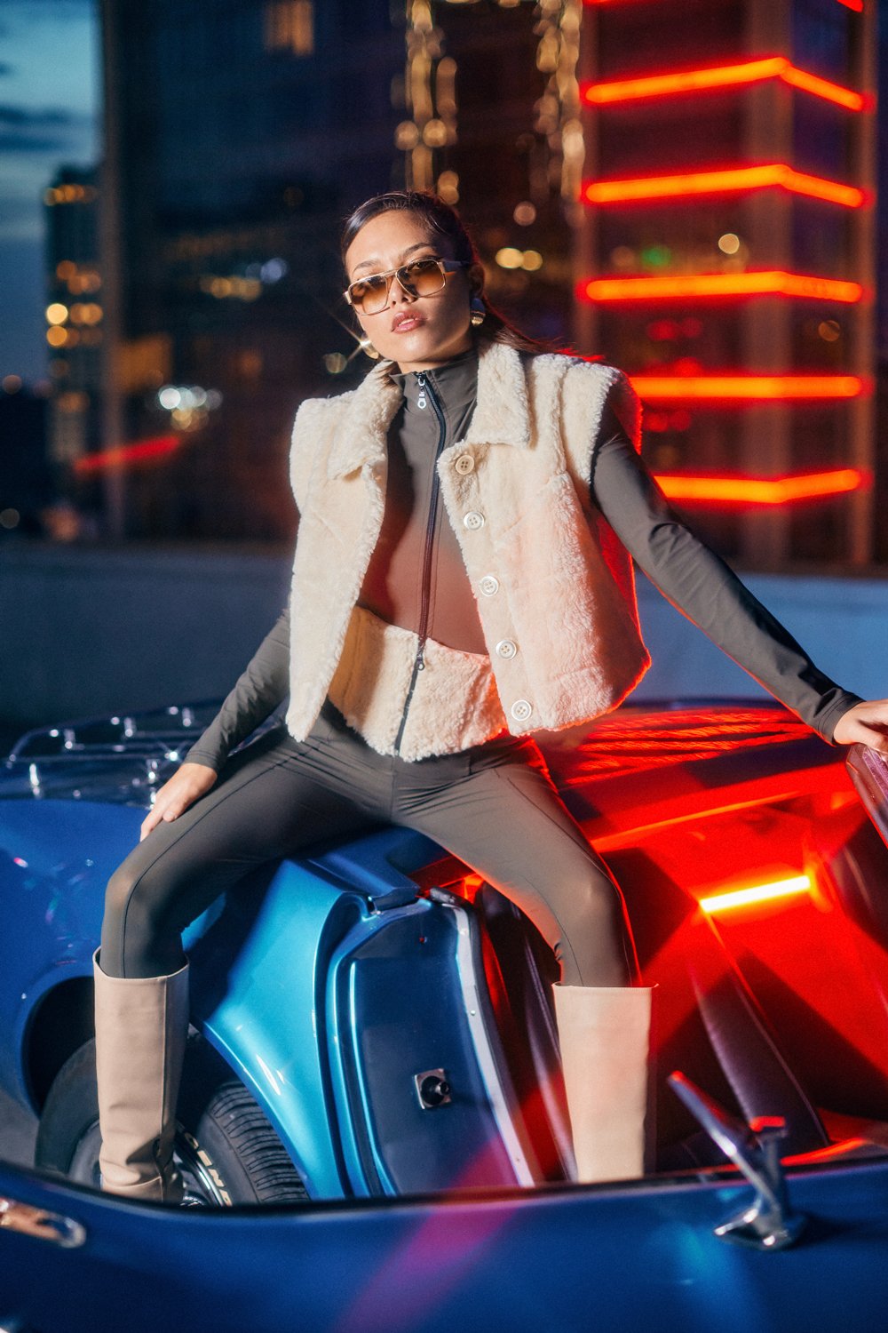 no'design-Fermuarlı Lastik Paça Detaylı Nervür Dikişli Tulum-Tulum-3-Milagron.com