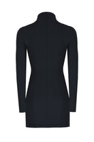 no'design-Fermuarlı Nervür Detaylı Mini Elbise-Elbise-2-Milagron.com