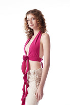 no'design-Gül Detaylı Arkadan Bağlamalı Büstiyer-Top-5-Milagron.com