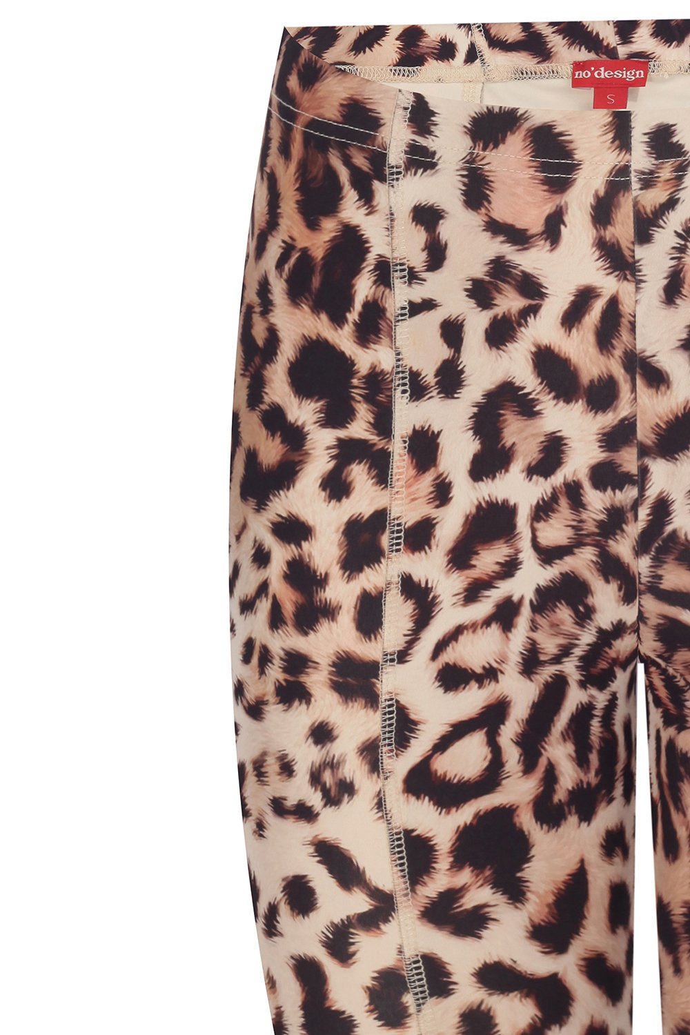 no'design-Karyoka Dikişli Leopar Desenli Bicker Şort-Şort-5-Milagron.com