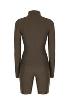 no'design-Nervür Detaylı Fermuarlı Kısa Tulum-Tulum-2-Milagron.com