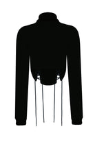 no'design-Önü Korse Detaylı Pencereli Sweatshirt-Sweatshirts & Hoodies-2-Milagron.com