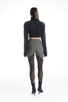 no'design-Önü Korse Detaylı Pencereli Sweatshirt-Sweatshirts & Hoodies-5-Milagron.com