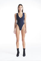no'design-Önü V Yaka Dekolteli Bodysuit-Bodysuit-1-Milagron.com