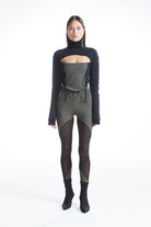 no'design-Transparan Detaylı Asimetrik Kesim Lastik Paça Tayt-Tayt-1-Milagron.com